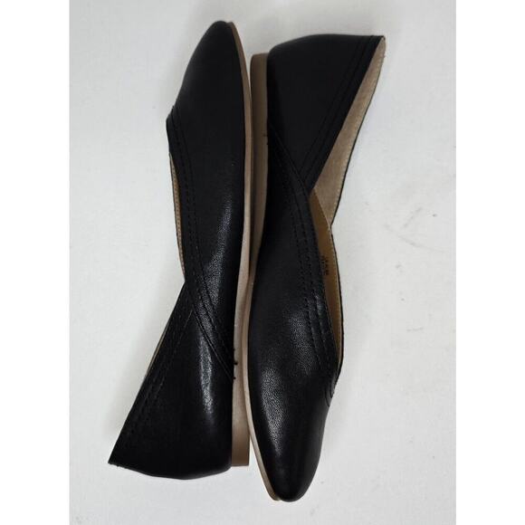 Lucky Brand Black Leather Alba Ballet Flats Square Toe Shoes Women’s Size 7M NEW - Picture 6 of 10